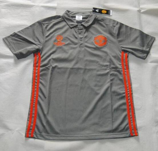 Manchester United Grey UCL Polo Shirt